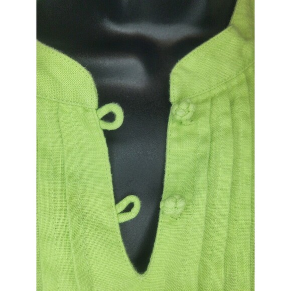 Orvis Women's Size 6/8 Shirt Sheath Dress Pleated Front Pockets Vacation Linen - Picture 4 of 7